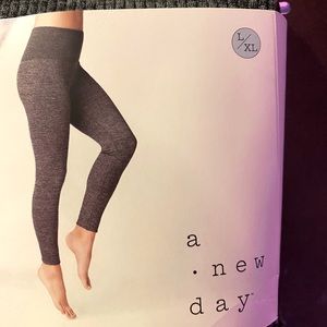 A New Day Fleece-Lined Leggings Ribbed High Waist